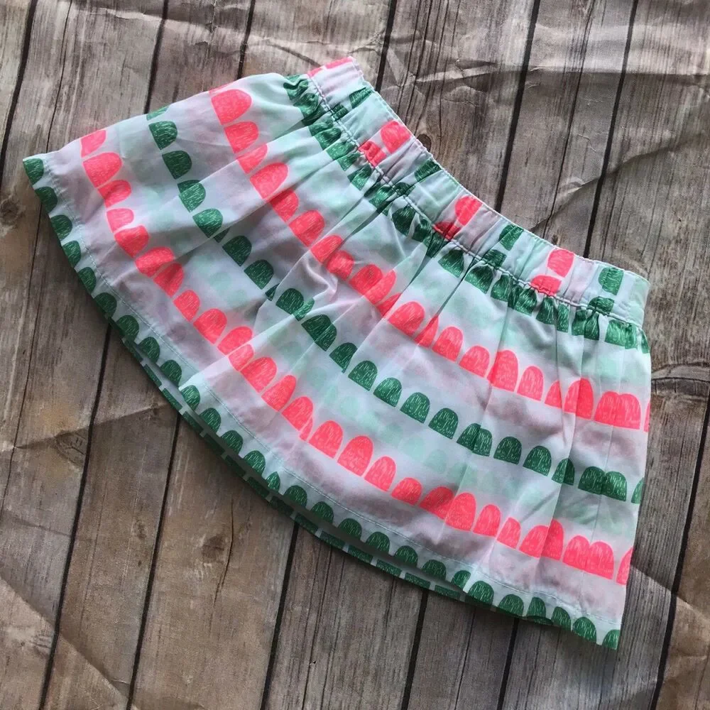 Gymboree Girls Skirt Size 6-12‎ Mo Island Cruise Neon Geo w/Bloomers NEW